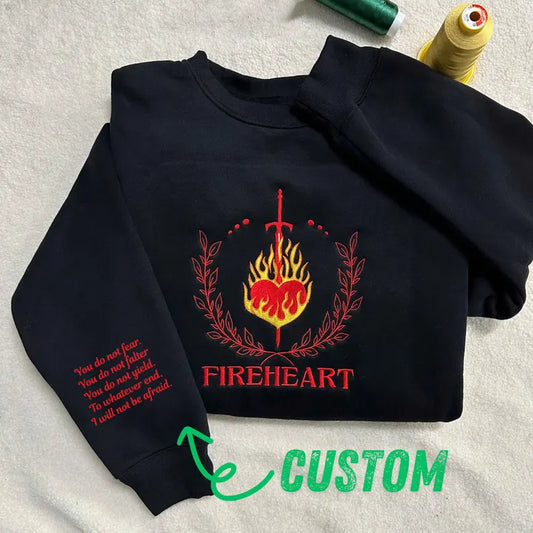 Fireheart Embroidered Sweatshirt: Celebrating Courage and Motherly Love