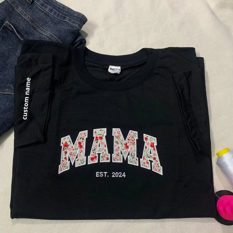 Embroidered MAMA T-Shirt: A Heartfelt Gift for Moms Everywhere