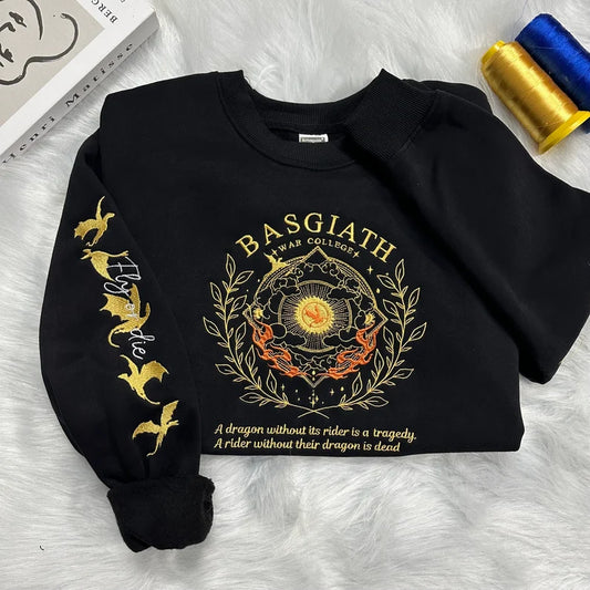 Shine Bright with the Unique and Trendy Fourth Wing Embroidered Sweatshirt