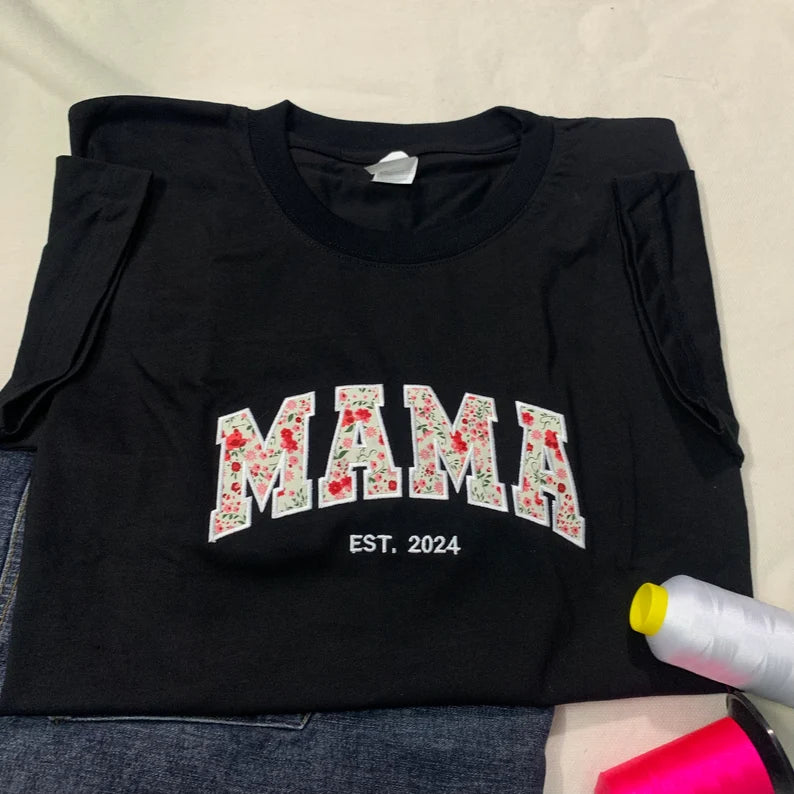 Embroidered MAMA T-Shirt: A Heartfelt Gift for Moms Everywhere