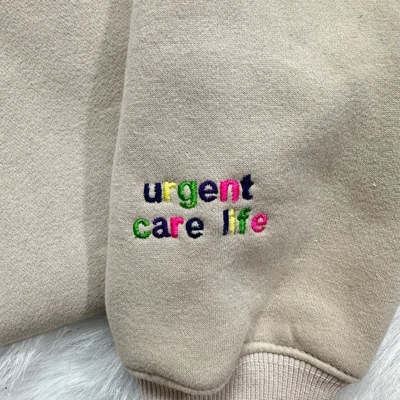 Multi-Color Embroidered Nurse Sweatshirt: Unique and Meaningful Fashion for Healthcare Heroes